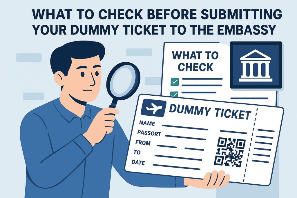 Dummy ticket for visa